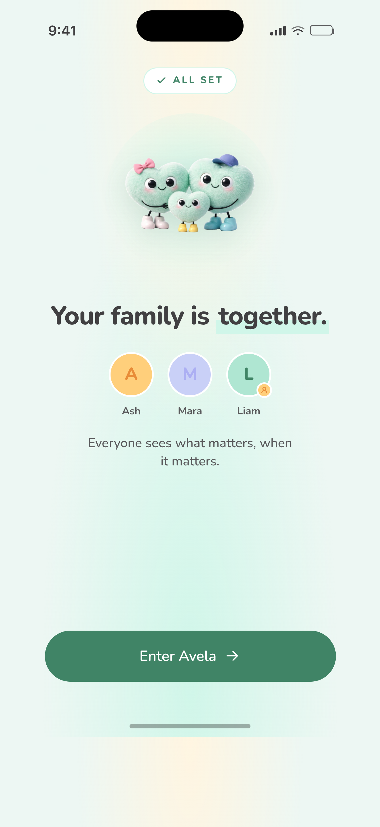 The family screen with both parents on one plan