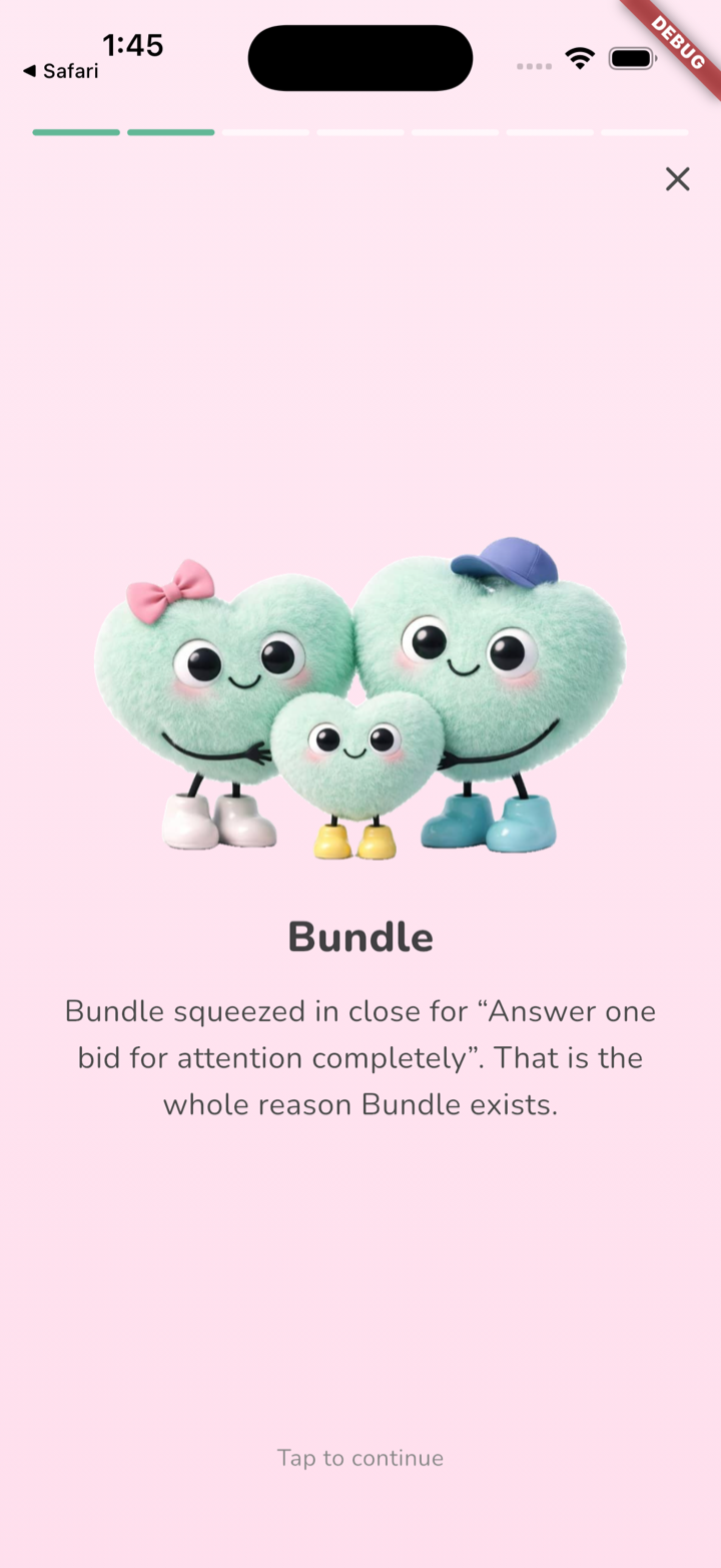 A bedtime story page in the Avela app